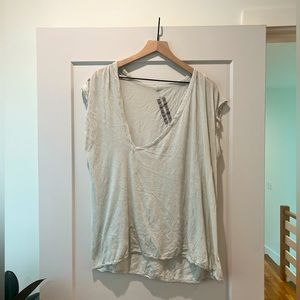 Rick Owens semi sheer Longline V Neck